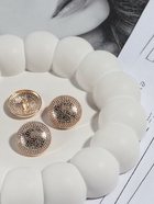 Пуговицы на ножке, металлические, d=20 мм, набор 5 шт., цвет золотой - Фото 2