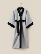 Халат женский домашний SL HOME Elegant, размер 44-52, лён 100%, серый - Фото 6