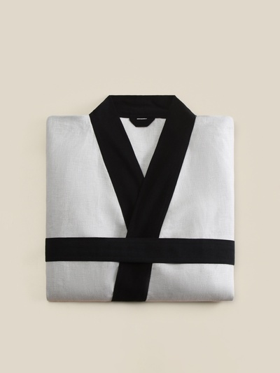 Халат женский домашний SL HOME "Elegant", размер 44-52, 100% лён, 150г/м2