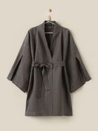 Халат женский короткий SL HOME Graphite, размер 44-52, лён 100%, графит - Фото 7