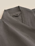 Халат женский короткий SL HOME Graphite, размер 44-52, лён 100%, графит - Фото 8