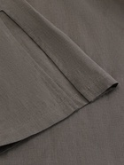 Халат женский короткий SL HOME Graphite, размер 44-52, лён 100%, графит - Фото 9