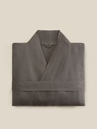 Халат женский короткий SL HOME Graphite, размер 44-52, лён 100%, графит - Фото 10