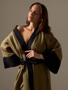 Халат женский домашний SL HOME Eucalyptus, размер 44-52, лён 100%, эвкалипт - Фото 2