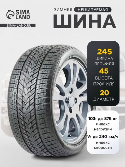 Шина зимняя нешипуемая SONIX WINTERXPRO 999 245/45 R20 103V