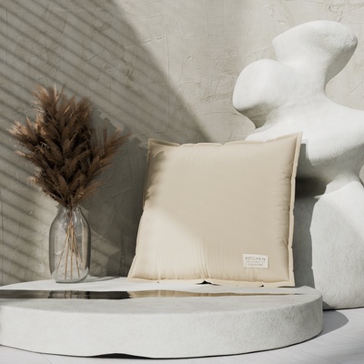 Подушка Этель, 45×45+1 см, молочная, 100% хлопок