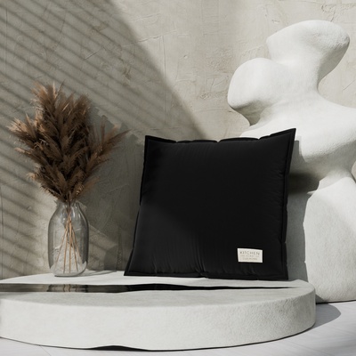 Подушка Этель, 45×45+1 см, чёрная, 100% хлопок