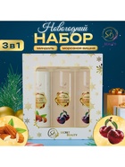 Новогодний подарочный набор косметики SB BEAUTY, шампунь, гель для душа, молочко для тела, с ароматом миндаля и вишни - Фото 4