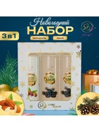 Новогодний подарочный набор косметики SB BEAUTY, шампунь, гель для душа, молочко для тела, с ароматом миндаля и хвои - Фото 4