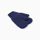 Варежки двойные детские, цвет т.синий, р-р 14 - фото 25697028