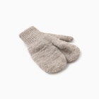 Варежки детские из монгольская шерсти, цвет серый, р-р 16 - фото 25917980