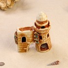 Декорация для аквариума "Башня с гротом", 7х14х20 см, микс - Фото 4