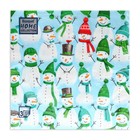 Салфетки новогодние бумажные Home Collection «Веселые снеговики», 3 слоя, 33х33 см, 20 шт - Фото 2