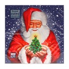 Салфетки бумажные Home Collection «Дед мороз и новогодняя ель», 3 слоя, 33×33 см, 20 шт. - Фото 3