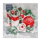 Салфетки бумажные Home Collection Classic «Новогодний натюрморт», 3 слоя, 33×33 см, 20 шт. - Фото 2