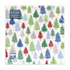 Салфетки новогодние бумажные Home Collection Classic «Разноцветные ёлочки», 3 слоя, 33х33 см, 20 шт - Фото 2
