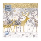 Салфетки бумажные Art Bouquet «Новогодние олени, золото», 3 слоя, 33х33 см, 20 шт - Фото 2