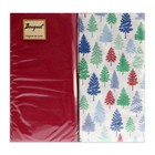 Новогодние салфетки бумажные «Ёлочки», 2 слоя, 33×33 см, 20 шт. - Фото 3