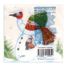 Салфетки новогодние бумажные Desna Design «Снеговик и снегири», 1 слой, 24×24 см, 40 шт. - Фото 3