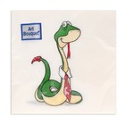 Новогодние салфетки бумажные Art Bouquet «Удавчик в галстуке», 2 слоя, 20х20 см, 30 шт. - Фото 1