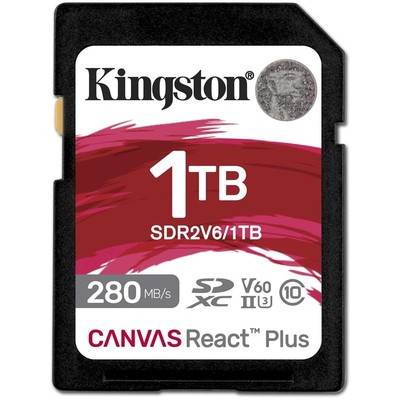 Карта памяти SDXC 1TB Kingston SDR2V6/1TB Canvas React Plus w/o adapter