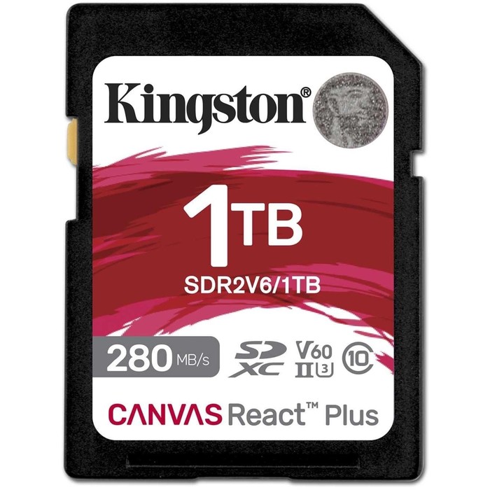 Карта памяти SDXC 1TB Kingston SDR2V6/1TB Canvas React Plus w/o adapter - Фото 1