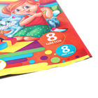 Картон цветной А3, 8 листов, 8 цветов "Друзья", мелованный, 230 г/м2, в папке - Фото 2