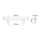 Ручка рейлинг CAPPIO FRIDA, нерж. сталь, d=12 мм, м/о 224 мм, цвет черный, 4 шт - фото 25596084