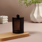 Органайзер для ватных дисков, с крышкой, d=7×11.5 см, полупрозрачный, чёрный - Фото 3