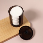 Органайзер для ватных дисков, с крышкой, d=7×11.5 см, полупрозрачный, чёрный - Фото 5