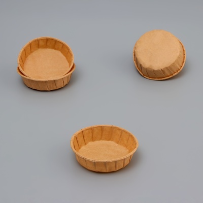 Форма для выпечки капкейков и маффинов, бумажная, круглая «Маффин», крафт, 7.5×2.5 см