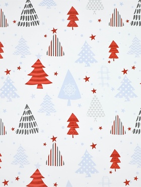 Набор упаковочной бумаги «Новогодний узор»,4 листа, 70 × 100 см