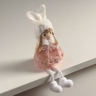 Интерьерная кукла текстильная «Девочка в цветочном платье в шапке с ушками», 5.5×7×19.5 см - Фото 2