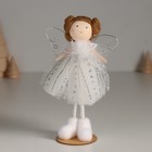 Интерьерная кукла текстильная «Ангелочек в белом платье и в белых валеночках», 5×7.8×15.5 см - Фото 1