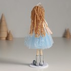 Интерьерная кукла текстильная «Принцесса в синем платье с белым воротничком», 5.5×6.5×18 см - Фото 3