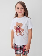 Пижама новогодняя детская: футболка, шорты, KAFTAN: Christmas time, бело-красная, рост 122-128 см - Фото 4