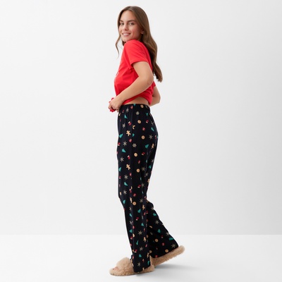 Пижама новогодняя женская (футболка, брюки) KAFTAN Happy family, размер 44-46