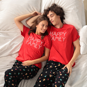 Новый год. Пижама мужская KAFTAN Happy family размер 48 10480106