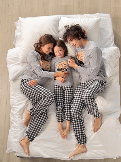 Пижама новогодняя детская KAFTAN Happy together размер 32 (110-116 см)