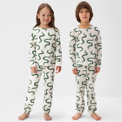 Пижама детская: лонгслив, брюки, KAFTAN «Змеи», рост 86-92 см
