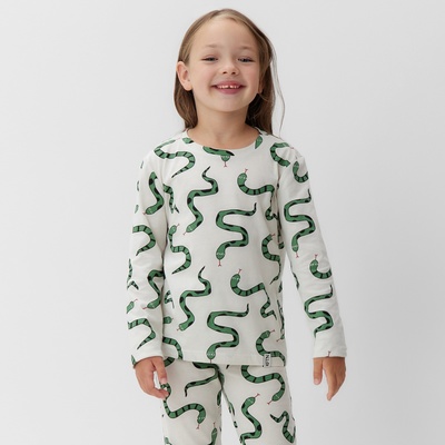 Пижама детская (лонгслив и брюки) KAFTAN «Змеи», размер 28 (86-92 см)