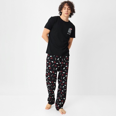 Пижама мужская KAFTAN ho ho ho, размер 52