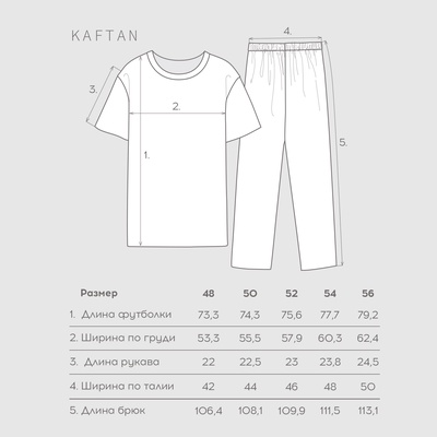 Пижама мужская KAFTAN ho ho ho, размер 56