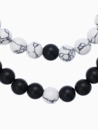 Набор браслетов 2 шт. шар №8 «Агат», чёрно-белый - Фото 2