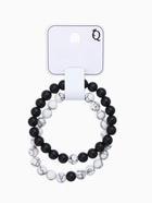 Набор браслетов 2 шт. шар №8 «Агат», чёрно-белый - Фото 4