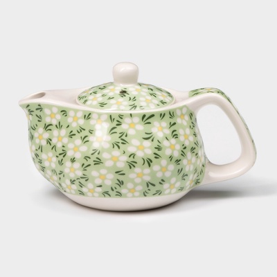 УЦЕНКА Чайник заварочный с металл ситом «Весеннее цветение» 200 мл, 15×9.5×8.5 см, зелёная, 3602