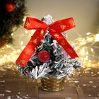 Искусственная ёлка настольная «Зимнее волшебство. Фестивальная, в горшочке», 22 см, ПВХ ветки отгибаются - Фото 2