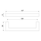 Ручка-скоба CAPPIO SQUARE2 RSC007, алюминий, м/о 128 мм, цвет черный, 4 шт - фото 25597075
