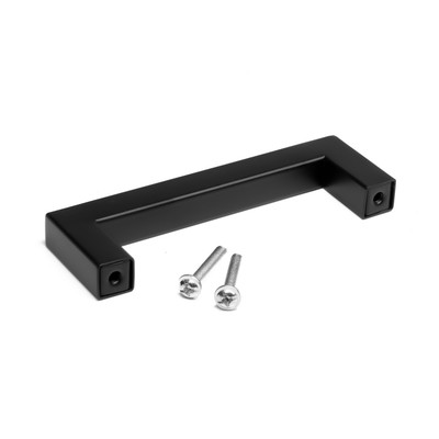 Ручка-скоба CAPPIO SQUARE RSC008, нержавеющая сталь, м/о 96 мм, цвет черный, 4 шт.