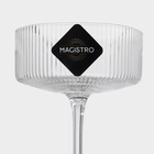 Бокал для шампанского Magistro «Орион», 300 мл, 10.5×14 см, стекло, с золотой отводкой, прозрачный - Фото 5